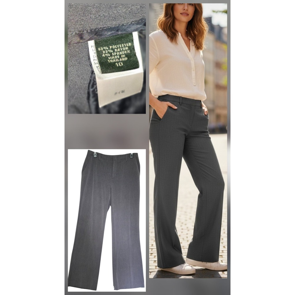 Eddie Bauer Gray Chino Pants Blakely Fit Size 10 32x31 Tall Y2K Style